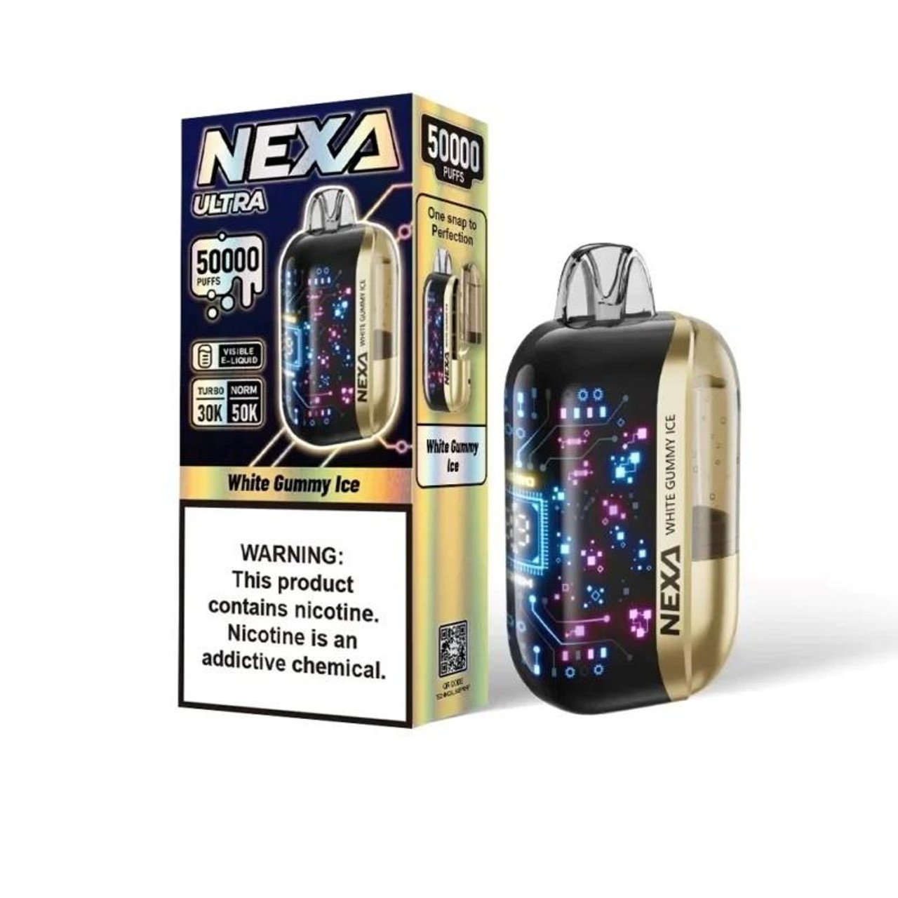 White Gummy Ice Nexa Ultra 50000 Disposable Vape – 20mL