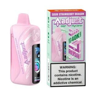 Sour Strawberry Dragon Adjust MyRusher 40K Puffs Disposable Vape