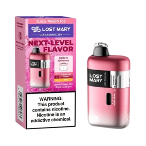 Juicy Peach Ice Lost Mary Ultrasonic 35000 Puffs Disposable Vape