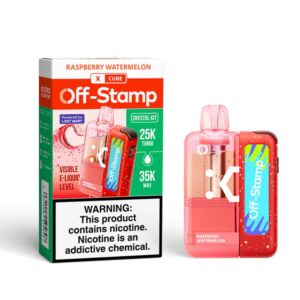 Raspberry Watermelon Off Stamp X Cube Crystal 35000 Puffs- Disposable Kit