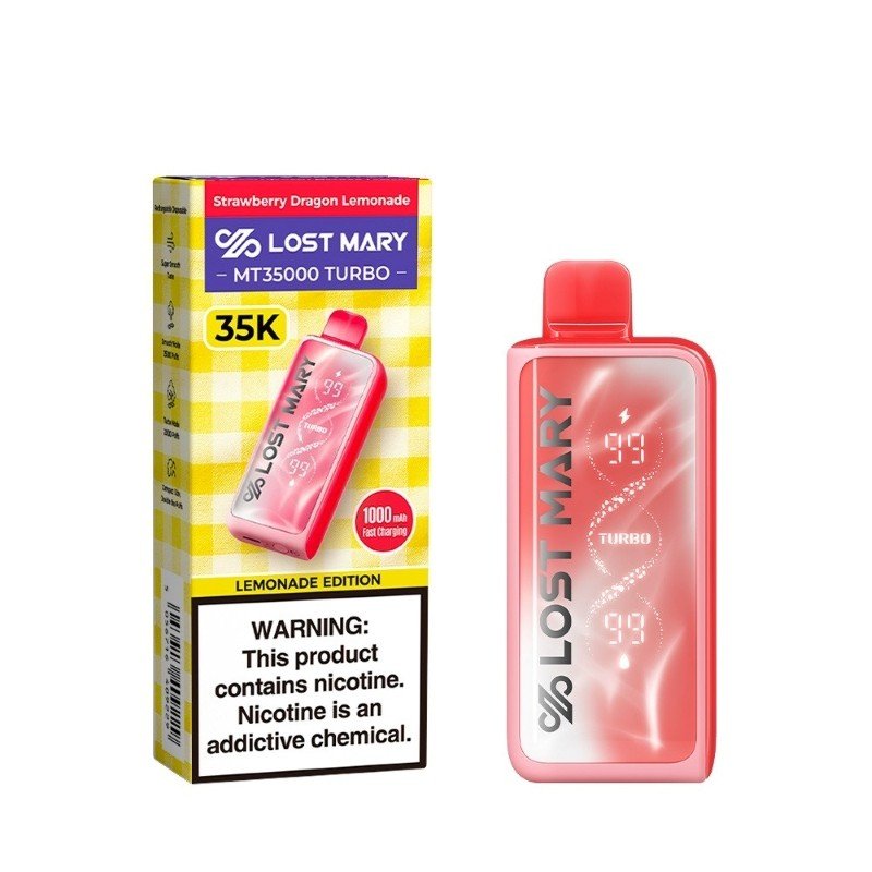 Strawberry Dragon Lemonade Lost Mary MT35000 Turbo Disposable Vape