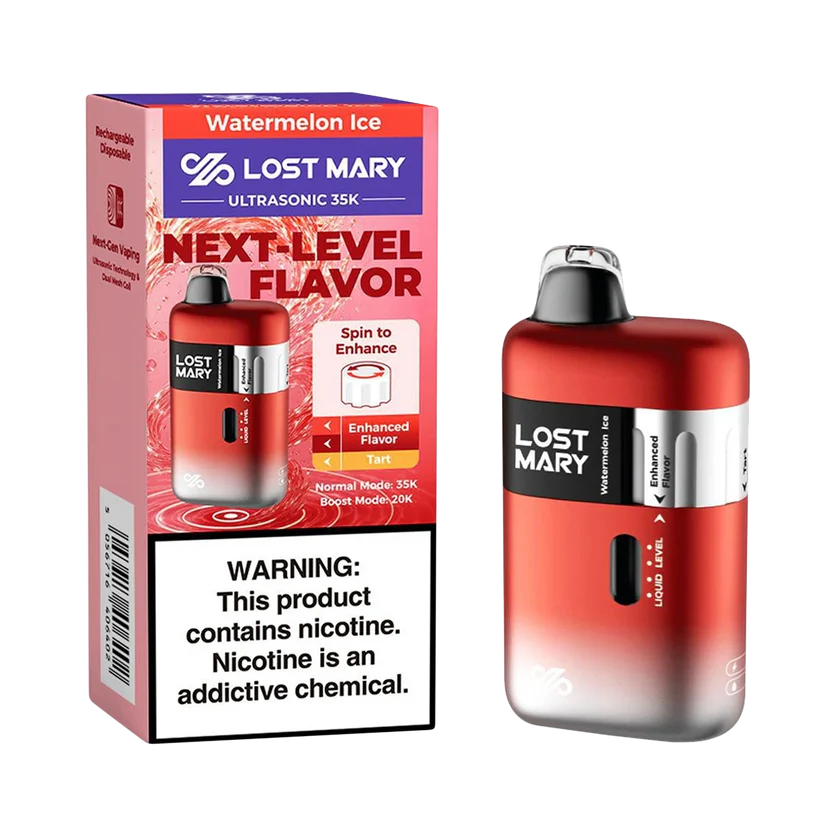 Watermelon Ice Lost Mary Ultrasonic 35000 Puffs Disposable Vape