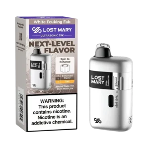 White Fcuking Fab Lost Mary Ultrasonic 35000 Puffs Disposable Vape
