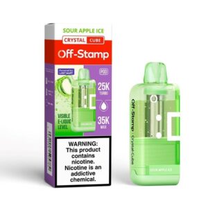 Sour Apple Ice Off Stamp X Cube Crystal 35K Puffs- Disposable Pod